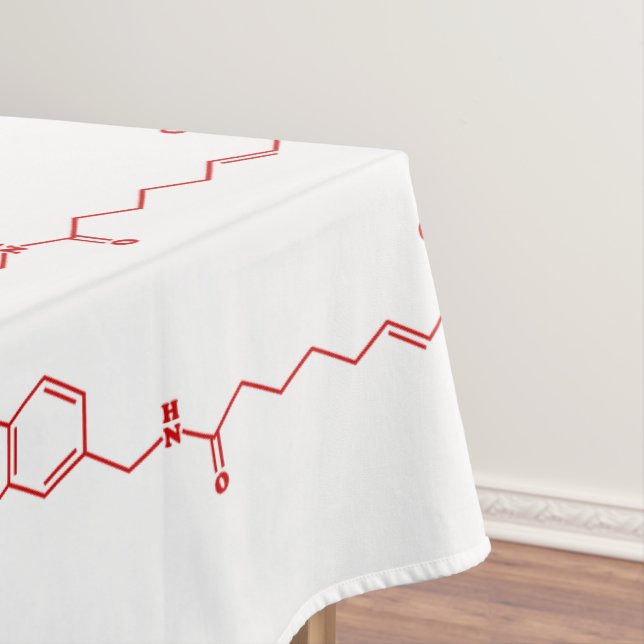 Chili Capsaicin Molecular Chemical Formula Tablecloth (In Situ)