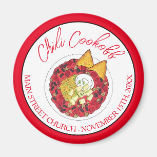 Chili Chilli Soup Cookoff Competition Supper Food Magnet