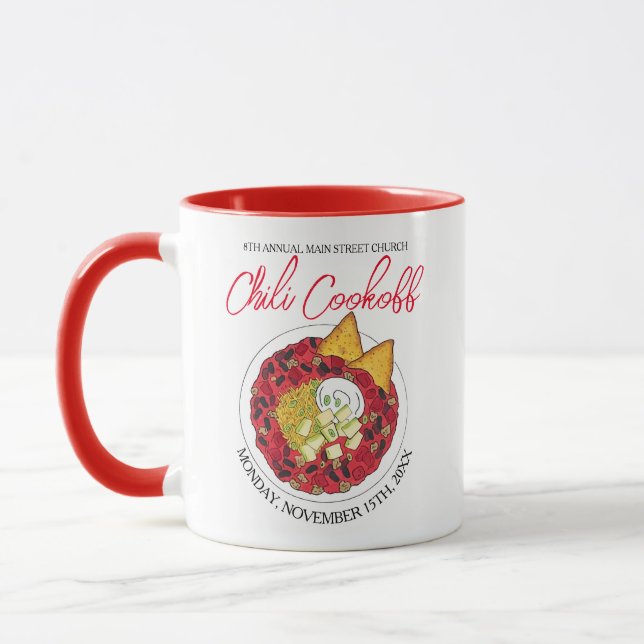Chili Chilli Soup Cookoff Competition Supper Food Mug (Left)