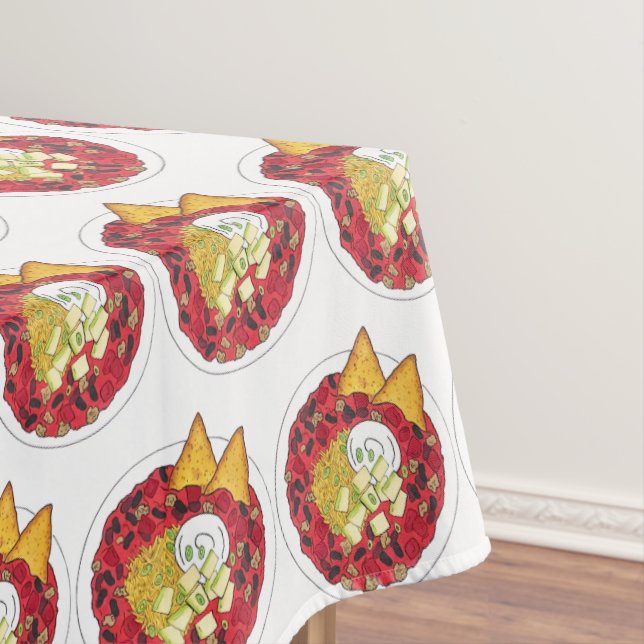 Chili Chilli Soup Cookoff Competition Supper Food Tablecloth (In Situ)