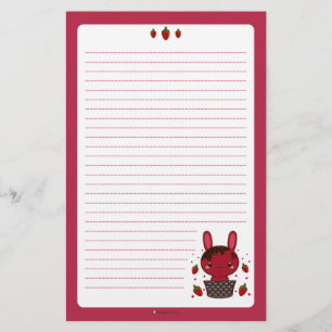 Chili Chocolate Truffle Bunny Stationery