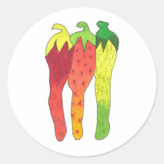 Chili Colour Classic Round Sticker