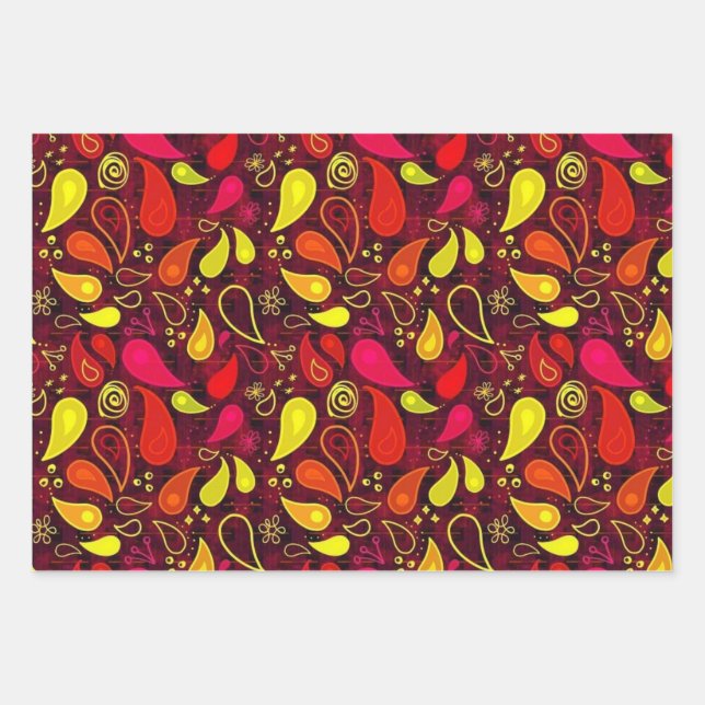Chili Colours Wrapping Paper Sheet (Front)