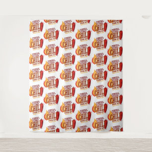 Chili Cook Off   BBQ Contest Step and Repeat Tapestry