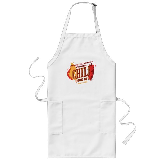 Chili Cook Off | BBQ Cookout Contest Long Apron (Front)