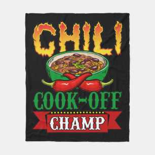 Chili Cook Off Champ Competition Winner Fleece Blanket
