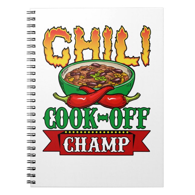 Chili Cook Off Champ Competition Winner Notebook (Front)
