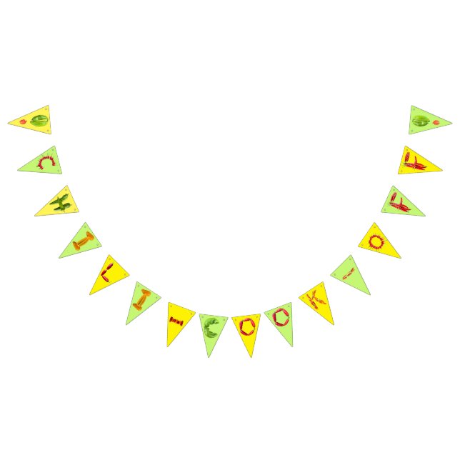 Chili Cook-off Chili Pepper Hot and Spicy  Bunting Flags (All)