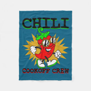 Chili cook off crew chili pepper cooking fleece blanket