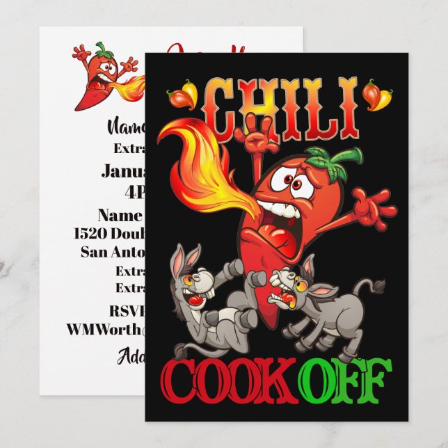Chili Cook Off Invitation (Front/Back)