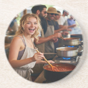 Chili Cook Off Photo Customize Coaster