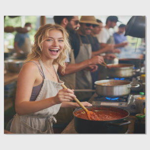 Chili Cook Off Photo Customize Wrapping Paper