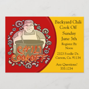 Chili Cook Off Stirring The Pot Invitation