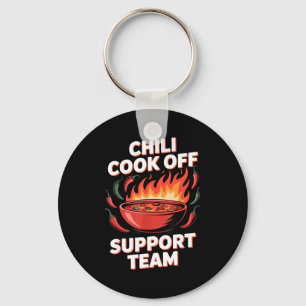 Chili cook off support team spicy lover squad - keychain