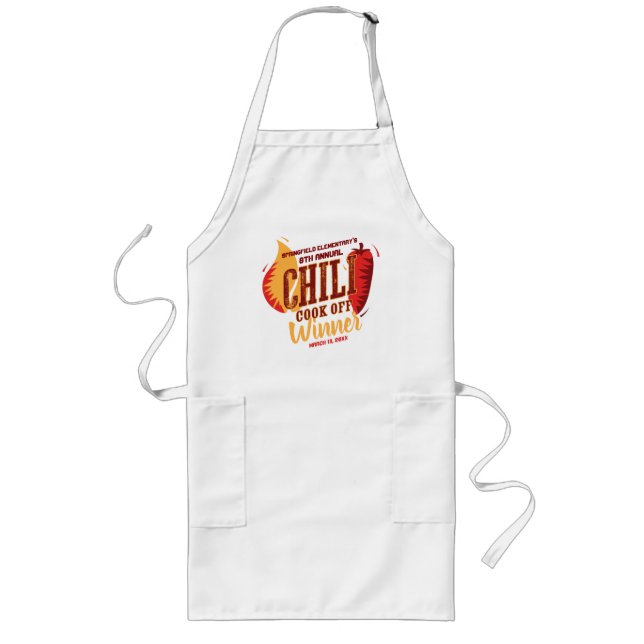 Chili Cook Off Winner | BBQ Cookout Contest Long Apron (Front)