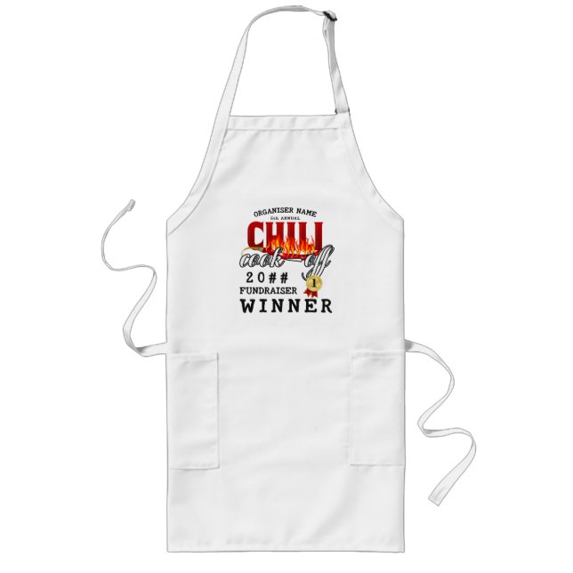 Chili Cookoff Cook Off Fundraiser Community Party Long Apron (Front)