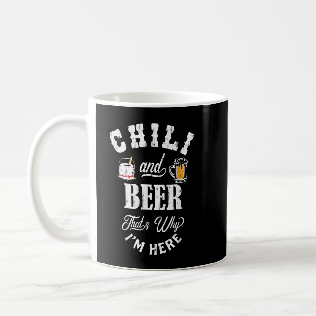 Chili Cookoff Funny  Chili And Beer   Coffee Mug (Left)