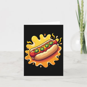 Chili Dog With Jalepenos Design Card