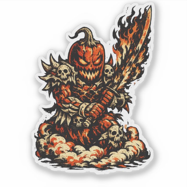 Chili Fire Demon Halloween — Dark Warrior Retro  (Front)
