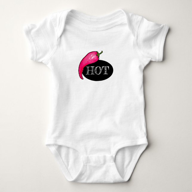 Chili pepper baby bodysuit (Front)