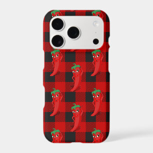 Chili Pepper Buffalo Plaid Pattern Black and Red 