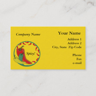 Chili Pepper Business Card