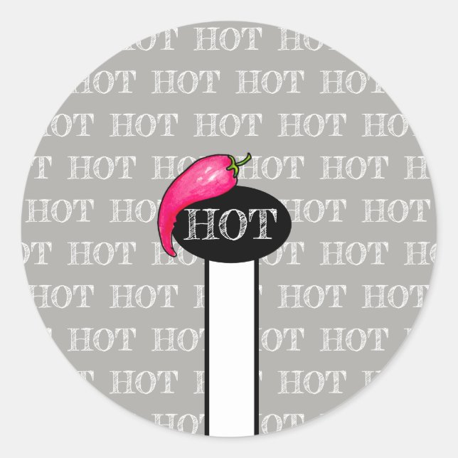 Chili pepper classic round sticker (Front)