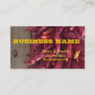 Chili pepper design business card