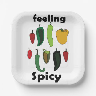 Chili Pepper Feeling Spicy Fiesta Party Paper Plate