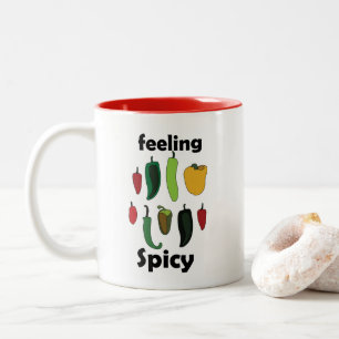 Chili Pepper Feeling Spicy Fiesta Party Two-Tone Coffee Mug