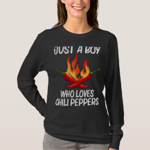 Chili Pepper For Boys Kids Spicy Hot Sauce Jalapen T-Shirt