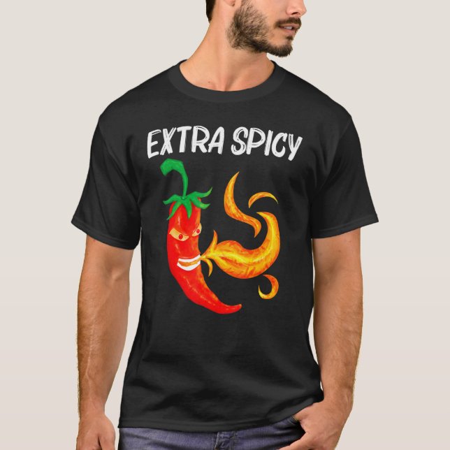 Chili Pepper For Men Women Red Spicy Flaming Jalap T-Shirt (Front)