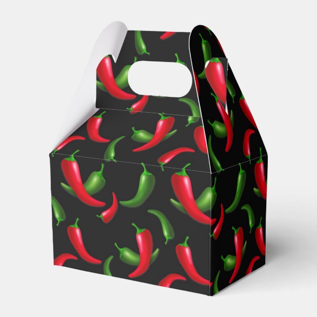 Chili pepper gable favour box (Back Side)
