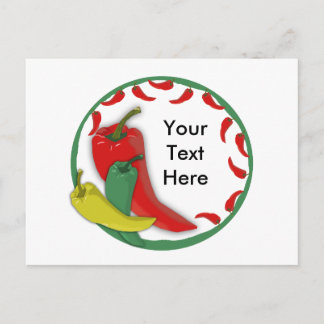 Chili Pepper Group Circle Frame3 Postcard