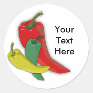 Chili Pepper Group Classic Round Sticker