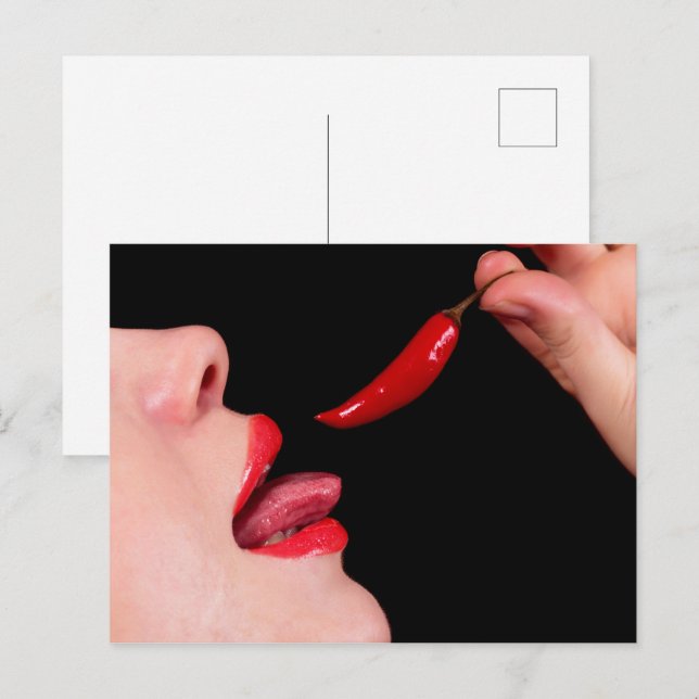 Chili pepper lips postcard (Front/Back)
