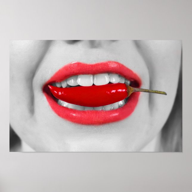 Chili pepper lips poster (Front)
