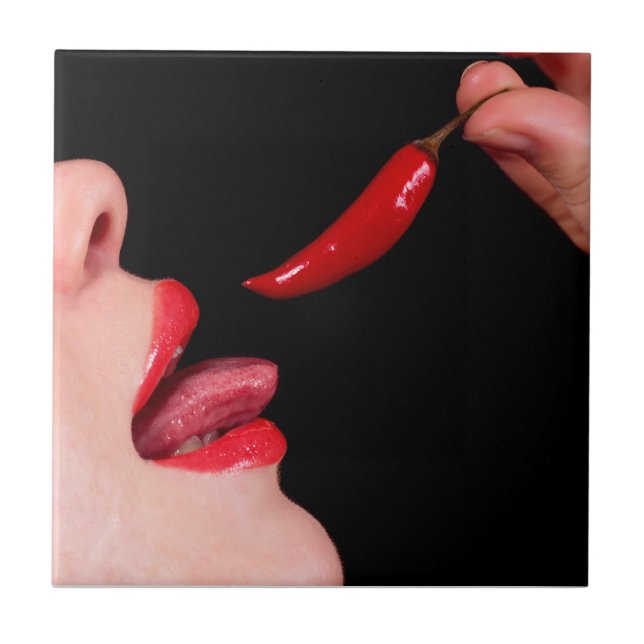 Chili pepper lips tile (Front)