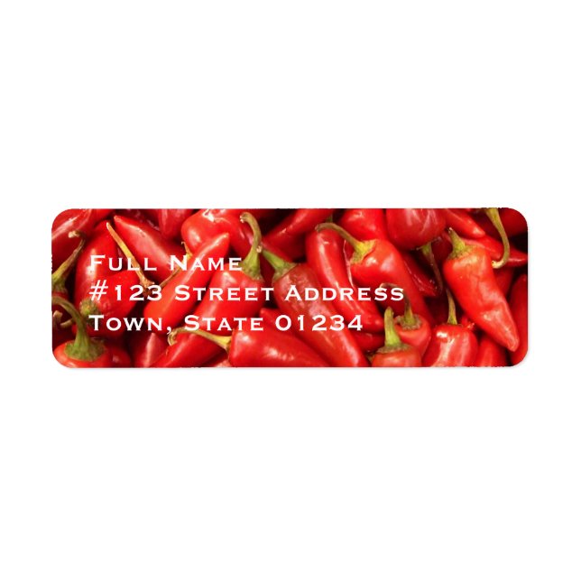 Chili Pepper Mailing Labels (Front)
