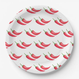 Chili Pepper Paper Plate