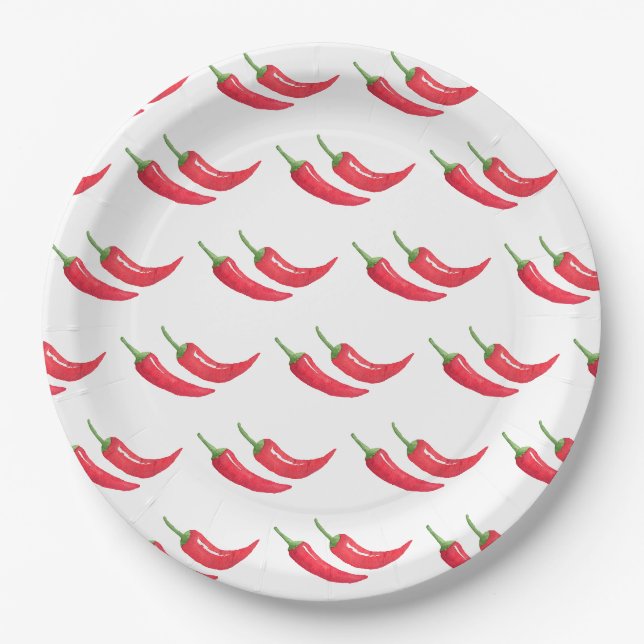 Chili Pepper Paper Plate (Front)