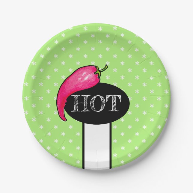 Chili pepper paper plate (Front)