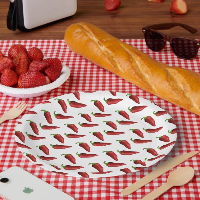 Chili pepper paper plate (Picnic)