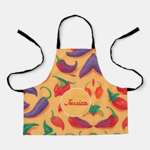Chili pepper Pastel Colourful Personalized Pattern Apron