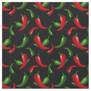 Chili pepper pattern kitchen cotton twill fabric