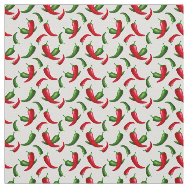 Chili Pepper pattern kitchen cotton twill fabric (Swatch)