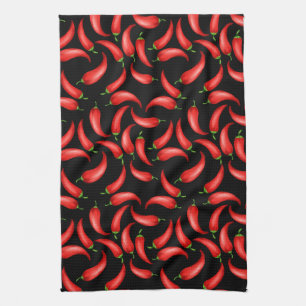 Chili Pepper Pattern Kitchen Towel