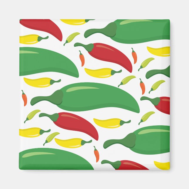 Chili pepper pattern magnet (Front)