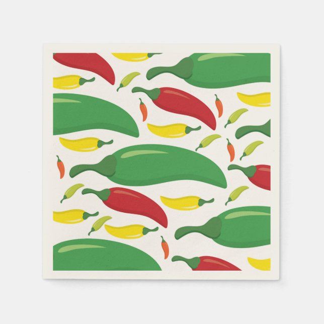 Chili pepper pattern napkin (Front)