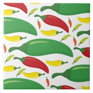 Chili pepper pattern tile